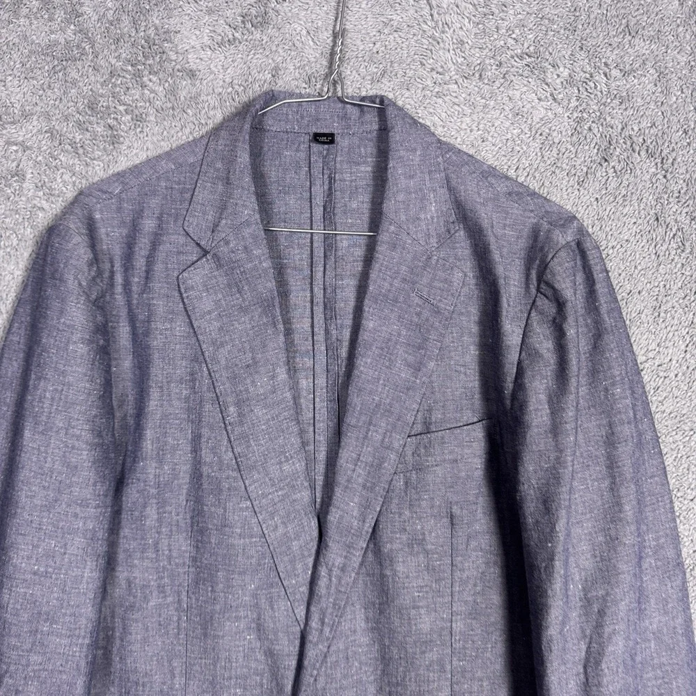 J Crew Blazer Mens 38R Ludlow Slim Somelos Linen Cotton Unstructured Sport Coat